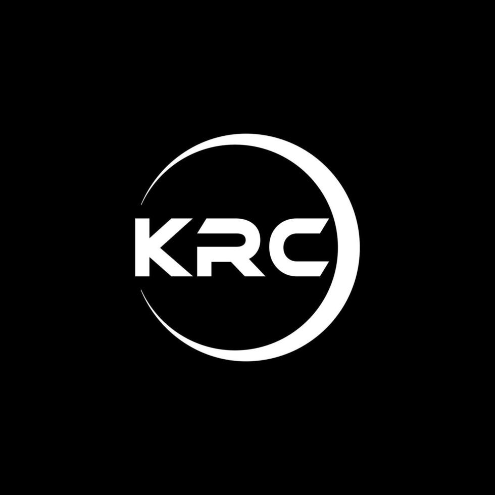 krc letra logo diseño, inspiración para un único identidad. moderno elegancia y creativo diseño. filigrana tu éxito con el sorprendentes esta logo. vector