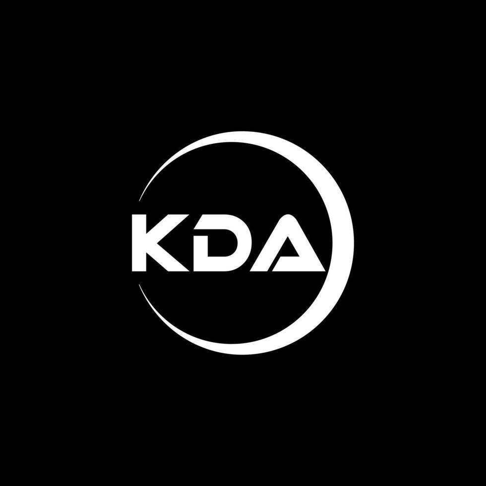 kda letra logo diseño, inspiración para un único identidad. moderno elegancia y creativo diseño. filigrana tu éxito con el sorprendentes esta logo. vector