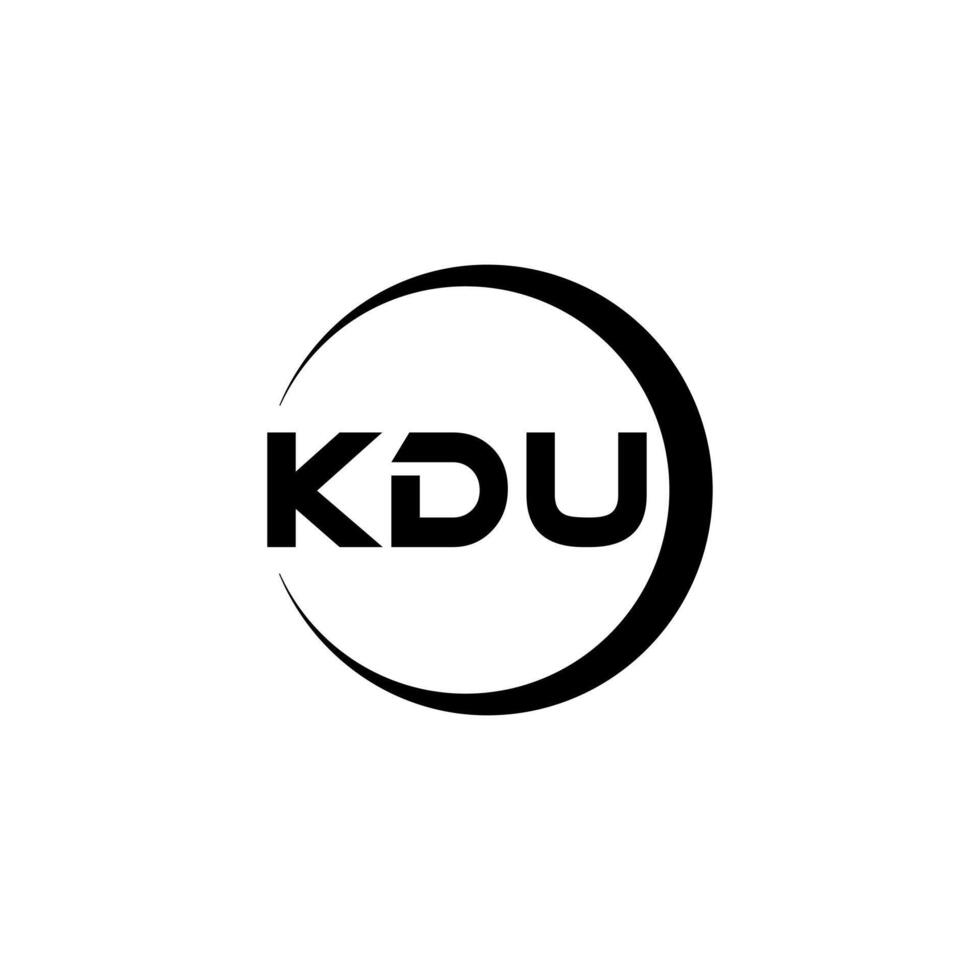 KDU Letter Logo Design, Inspiration for a Unique Identity. Modern Elegance and Creative Design. Watermark Your Success with the Striking this Logo. vector