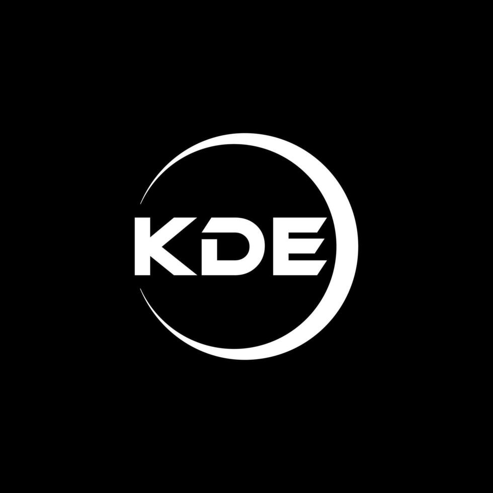 KDE Letter Logo Design, Inspiration for a Unique Identity. Modern Elegance and Creative Design. Watermark Your Success with the Striking this Logo. vector