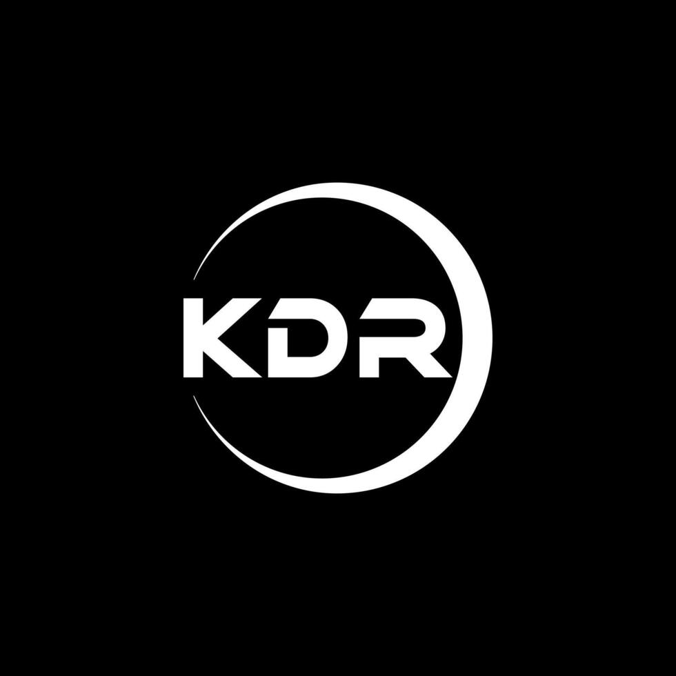 kdr letra logo diseño, inspiración para un único identidad. moderno elegancia y creativo diseño. filigrana tu éxito con el sorprendentes esta logo. vector