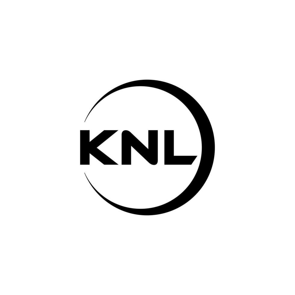 KNL Letter Logo Design, Inspiration for a Unique Identity. Modern Elegance and Creative Design. Watermark Your Success with the Striking this Logo. vector