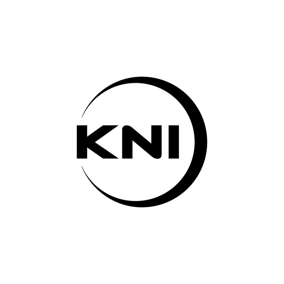 KNI Letter Logo Design, Inspiration for a Unique Identity. Modern Elegance and Creative Design. Watermark Your Success with the Striking this Logo. vector