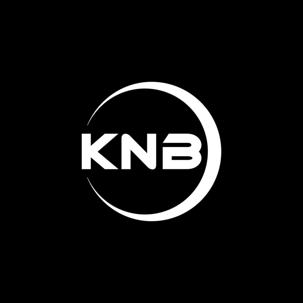 KNB Letter Logo Design, Inspiration for a Unique Identity. Modern Elegance and Creative Design. Watermark Your Success with the Striking this Logo. vector
