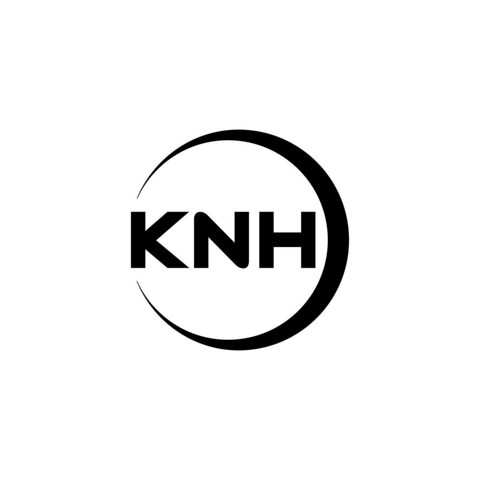 knh letra logo diseño, inspiración para un único identidad. moderno elegancia y creativo diseño. filigrana tu éxito con el sorprendentes esta logo. vector