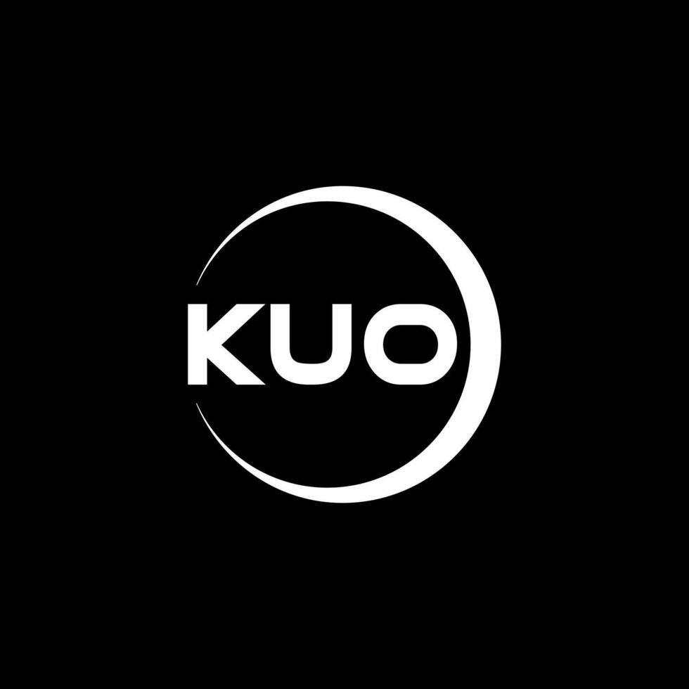 KUO Letter Logo Design, Inspiration for a Unique Identity. Modern Elegance and Creative Design. Watermark Your Success with the Striking this Logo. vector