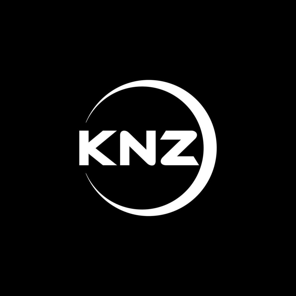 KNZ Letter Logo Design, Inspiration for a Unique Identity. Modern Elegance and Creative Design. Watermark Your Success with the Striking this Logo. vector