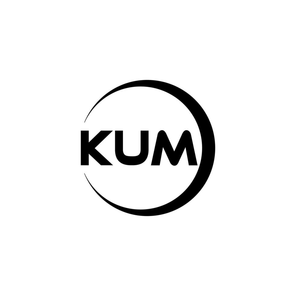KUM Letter Logo Design, Inspiration for a Unique Identity. Modern Elegance and Creative Design. Watermark Your Success with the Striking this Logo. vector