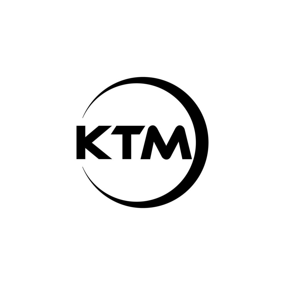 KTM Letter Logo Design, Inspiration for a Unique Identity. Modern Elegance and Creative Design. Watermark Your Success with the Striking this Logo. vector