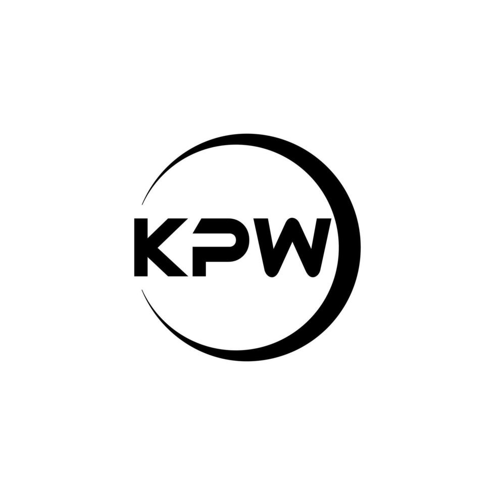 KPW Letter Logo Design, Inspiration for a Unique Identity. Modern Elegance and Creative Design. Watermark Your Success with the Striking this Logo. vector