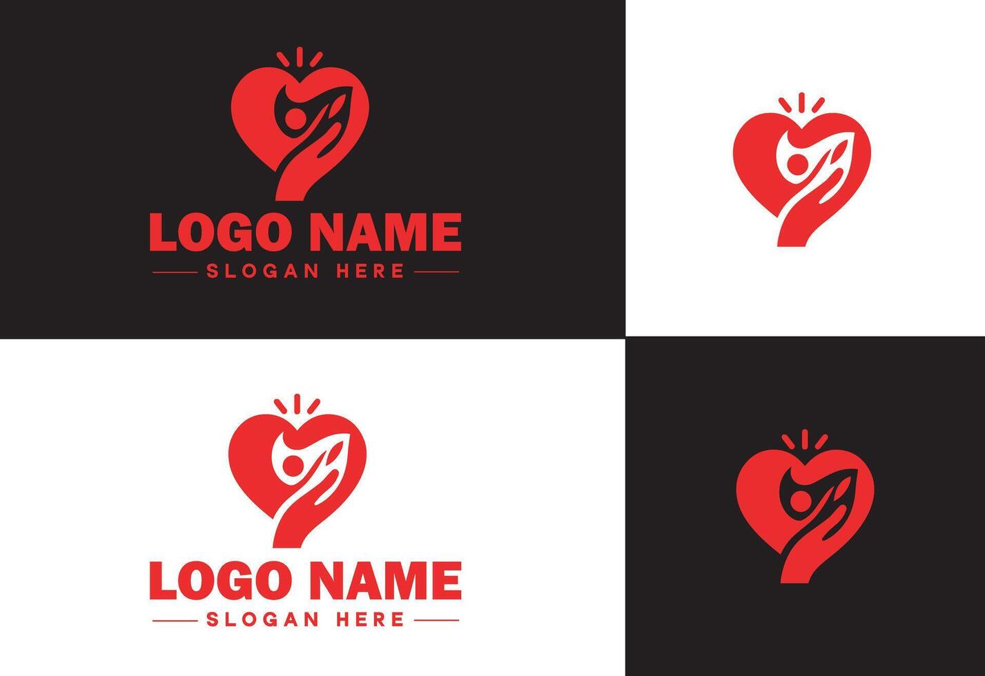 Heart logo valentines day vector art icon graphics for health icon heart logo template