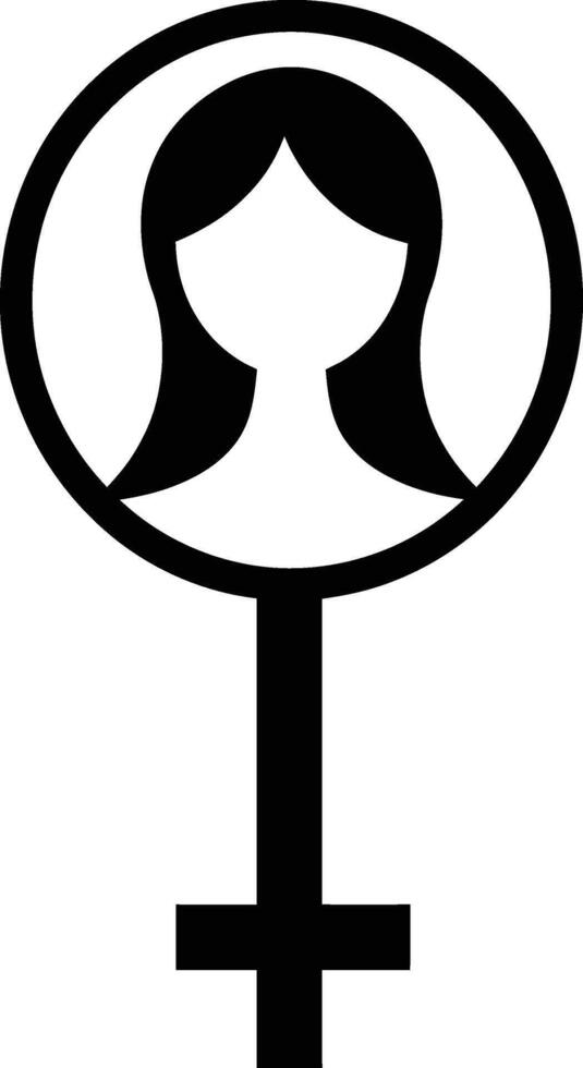 AI generated Silhouette The symbol female a circle For Women Days Anniversary vector