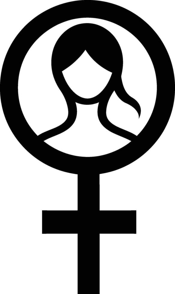 AI generated Silhouette The symbol female a circle For Women Days Anniversary vector
