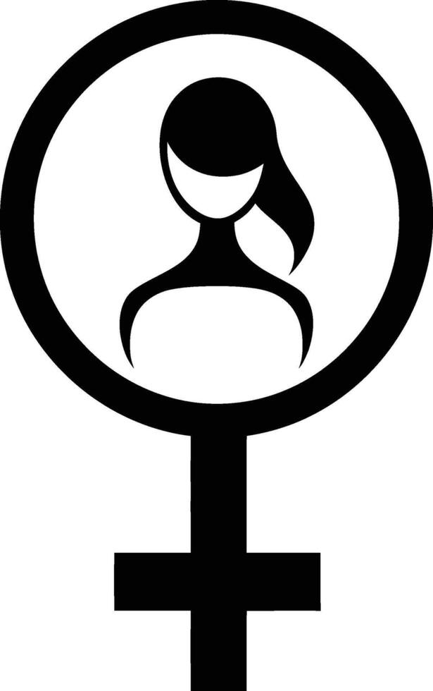 AI generated Silhouette The symbol female a circle For Women Days Anniversary vector