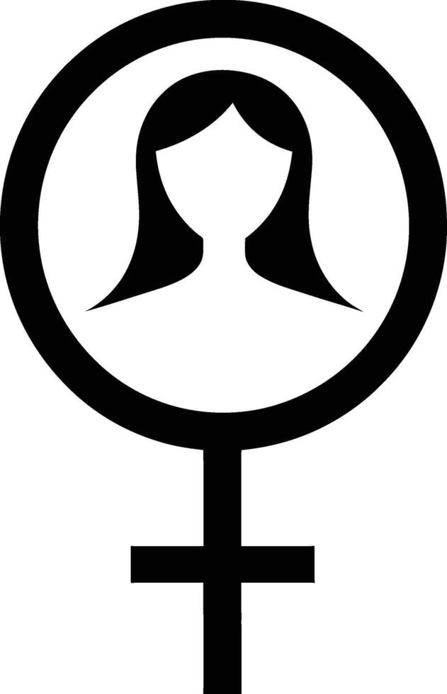 AI generated Silhouette The symbol female a circle For Women Days Anniversary vector
