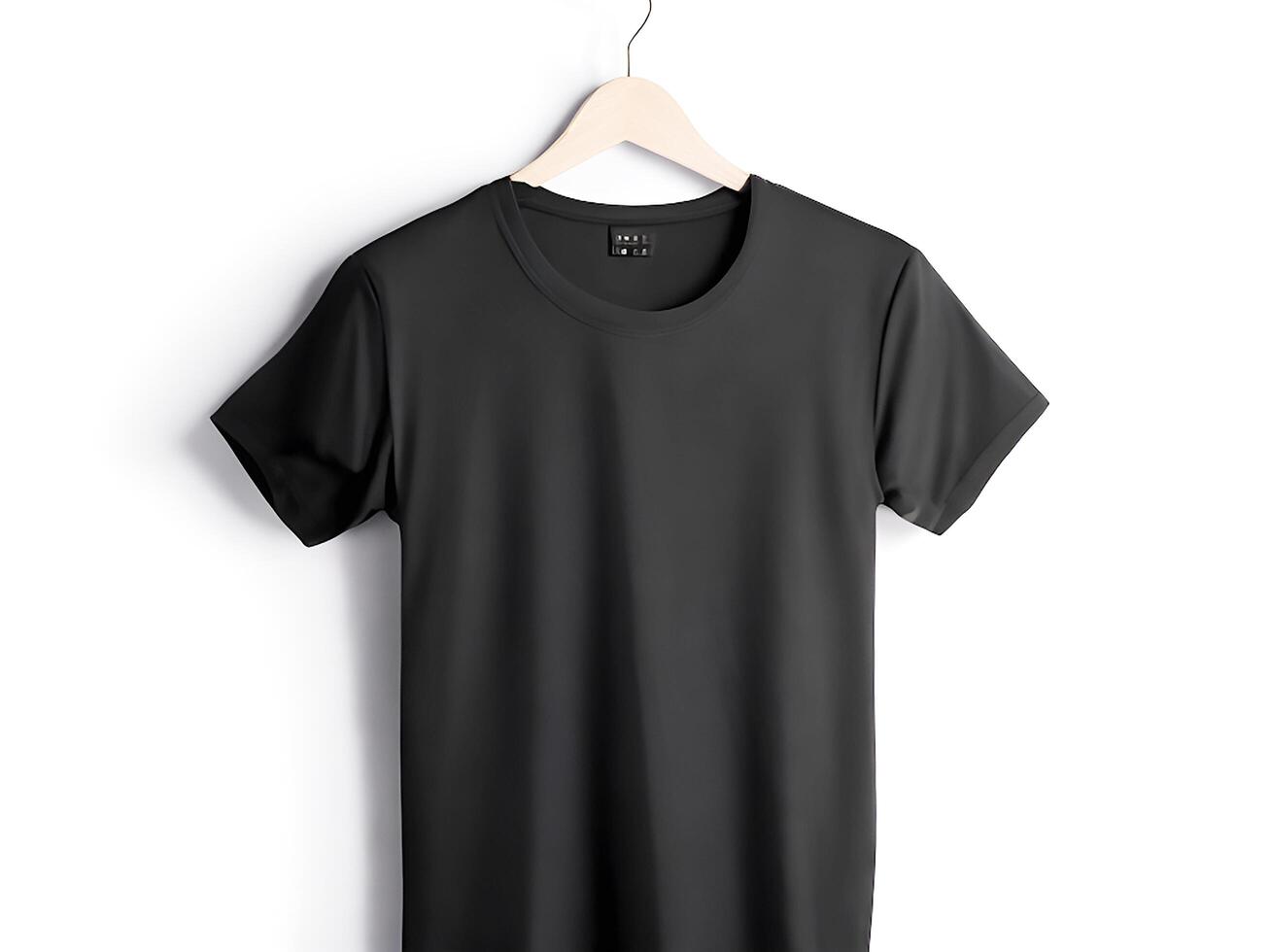 AI generated Free photo blank black tshirt hanger isolated