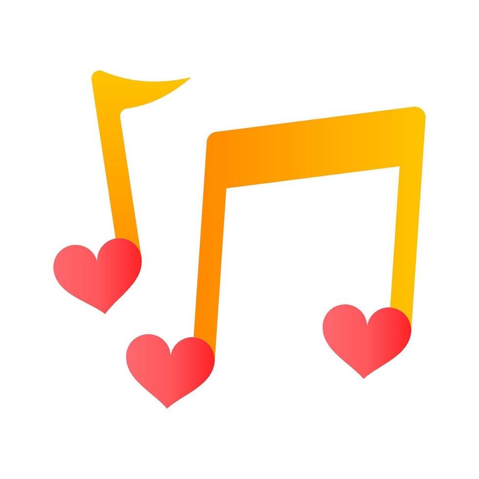 Love Song for Valentine Icon vector
