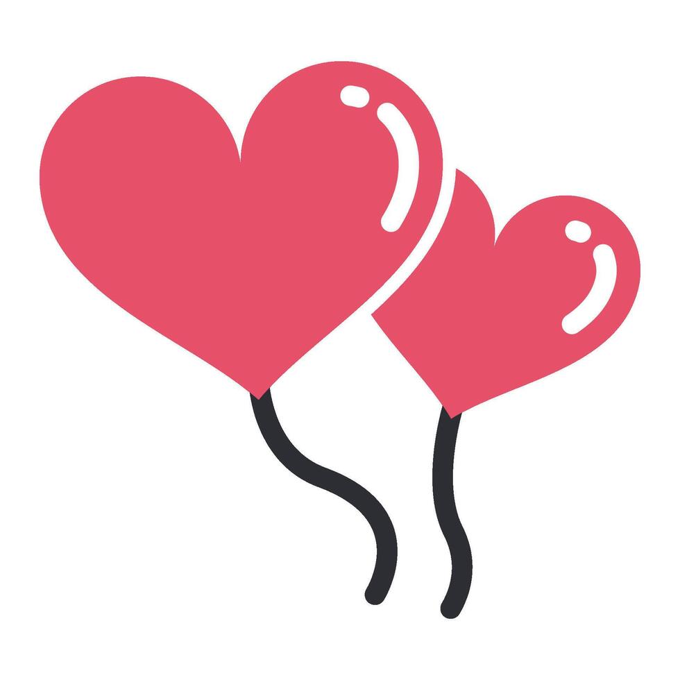 Balloon with Heart Shaped vector