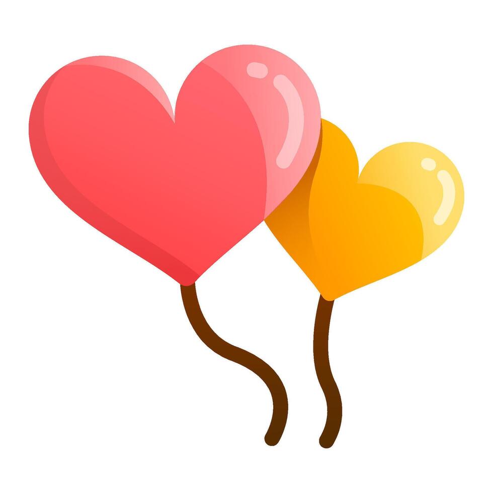 Balloon with Heart Shaped vector