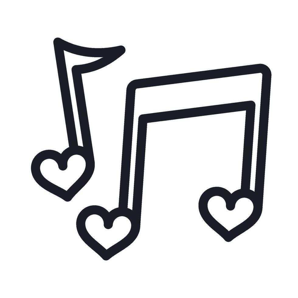 Love Song for Valentine Icon vector