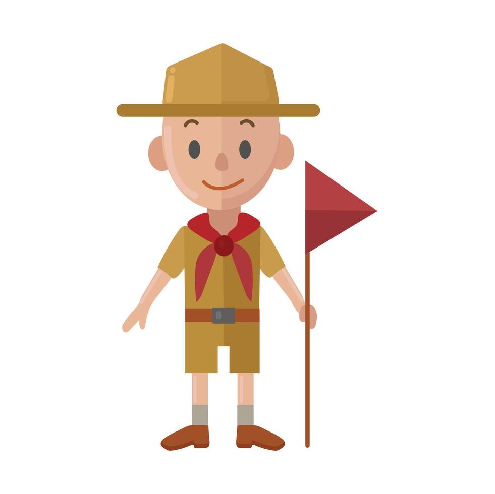 Boy scout icon clipart avatar logotype isolated vector illustration