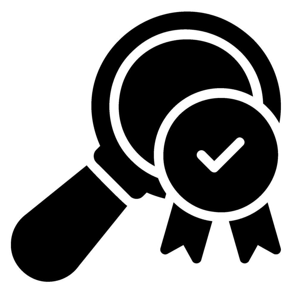 quality control glyph icon vector