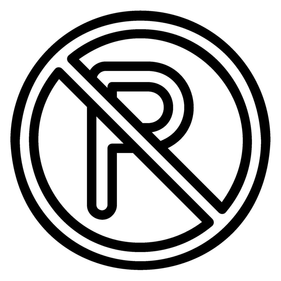 no parking line icon vector