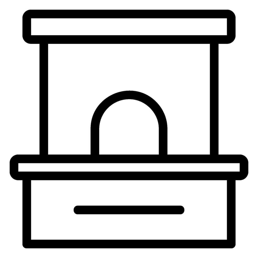 ticket office line icon vector
