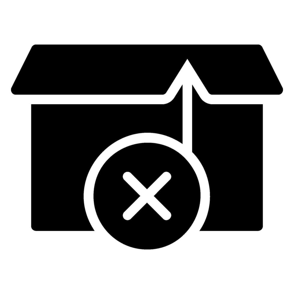 delete glyph icon vector