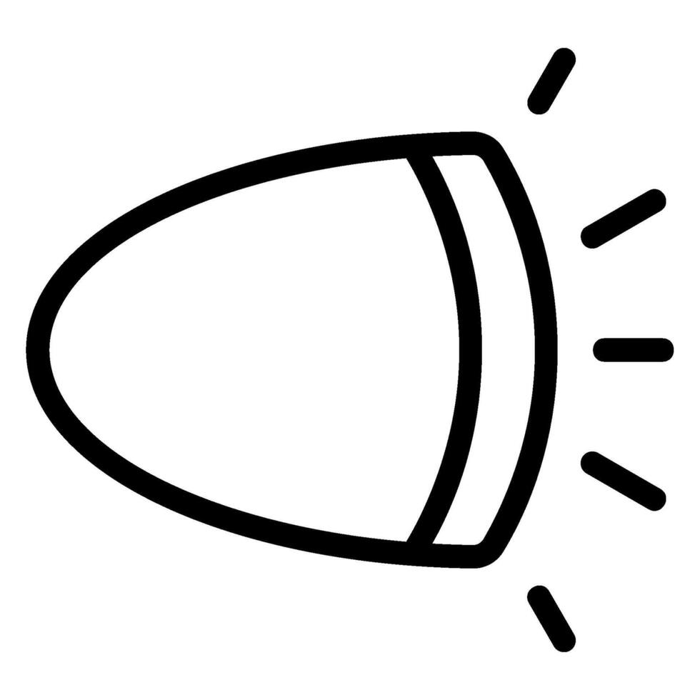headlight line icon vector
