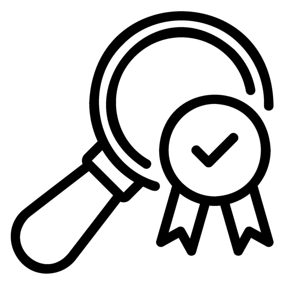 quality control line icon vector