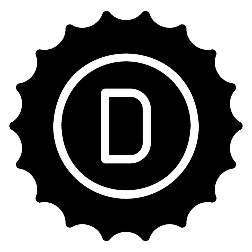 vitamin d glyph icon vector