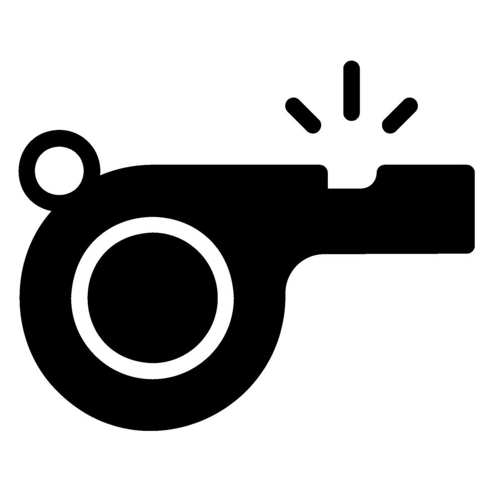 whistle glyph icon vector