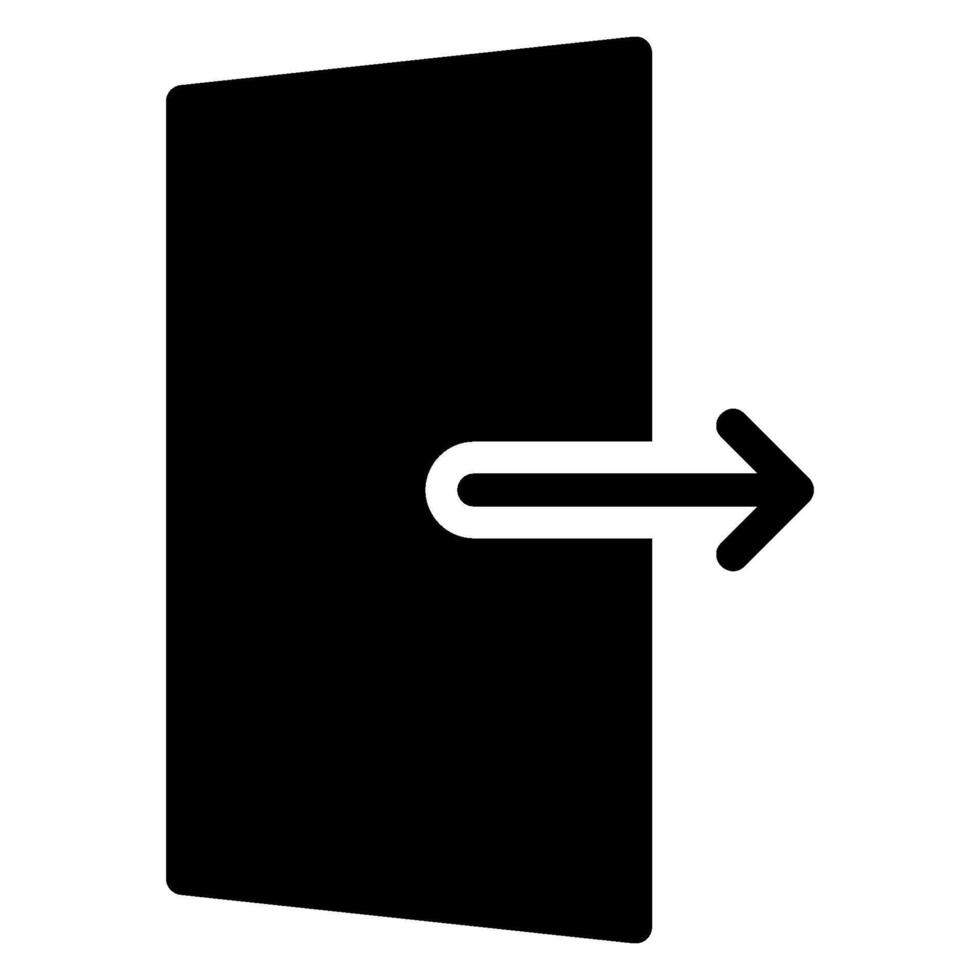 exit glyph icon vector