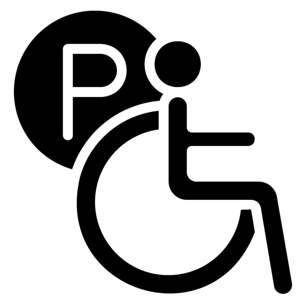 disability glyph icon vector