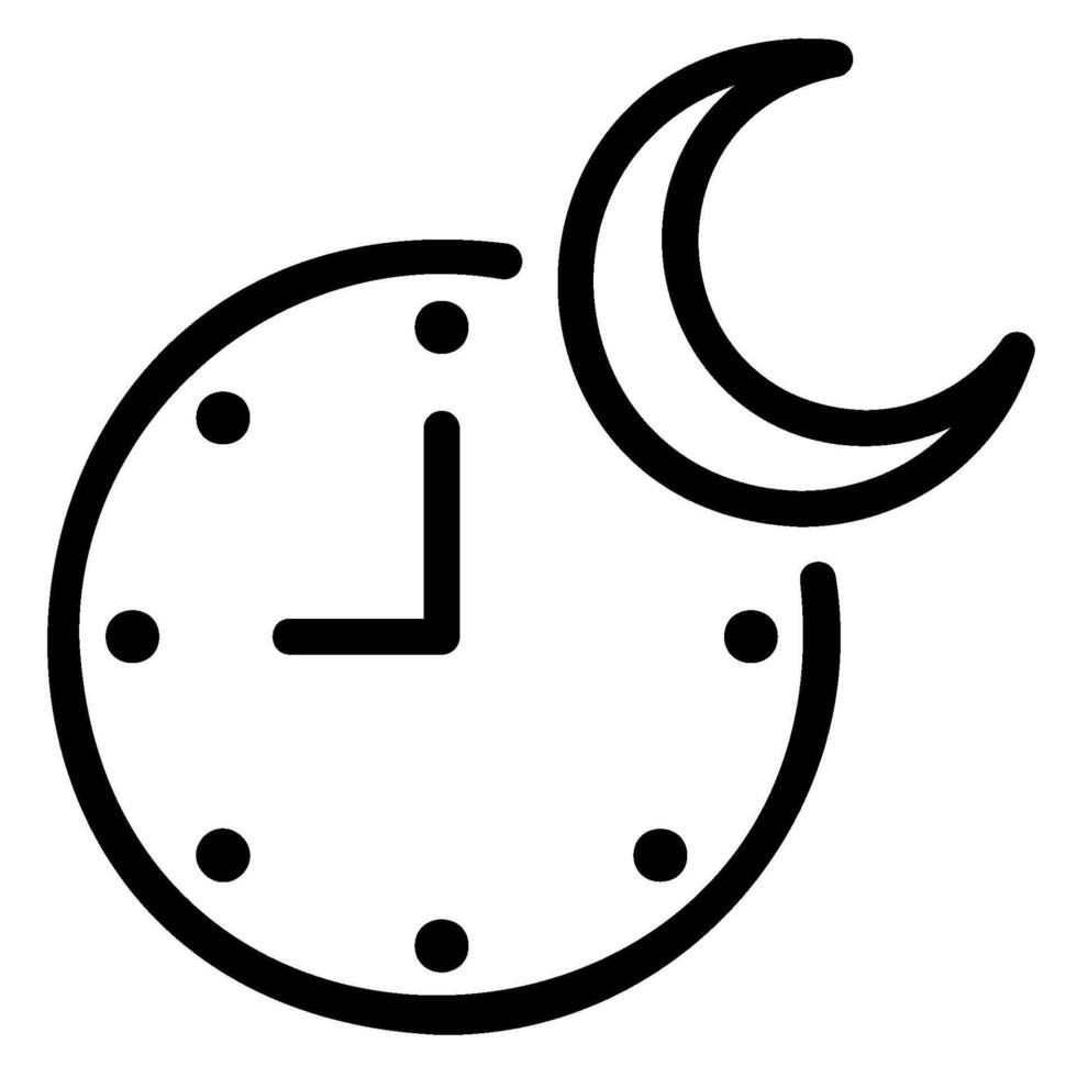 nighttime line icon vector