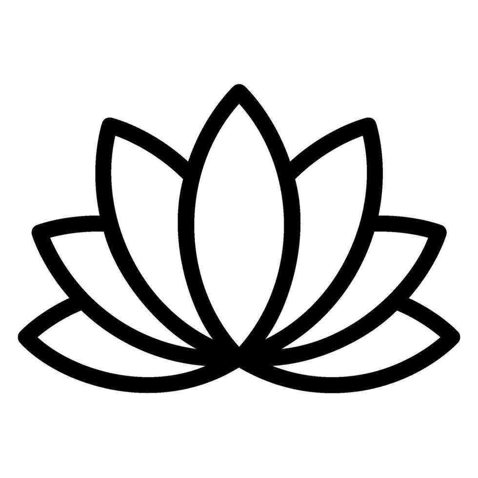 lotus line icon vector