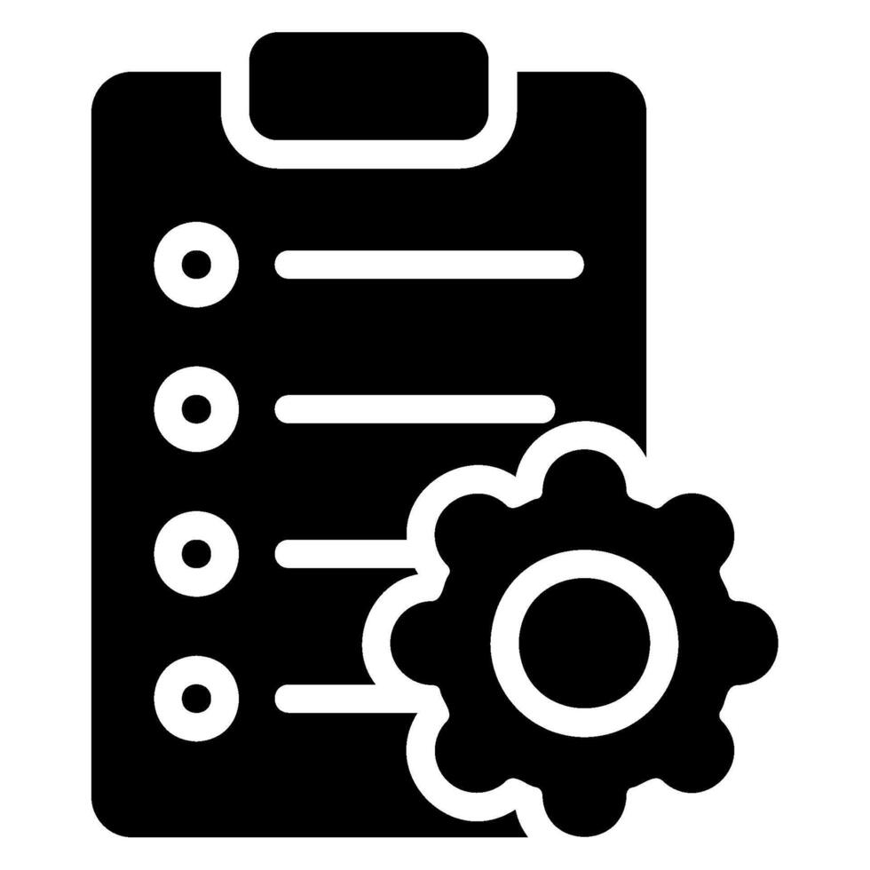 clipboard glyph icon vector