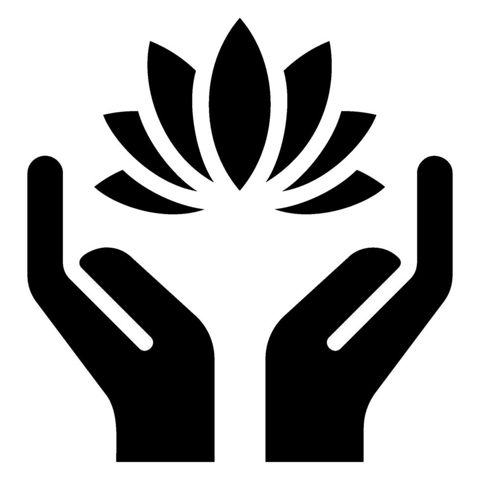 meditation glyph icon vector