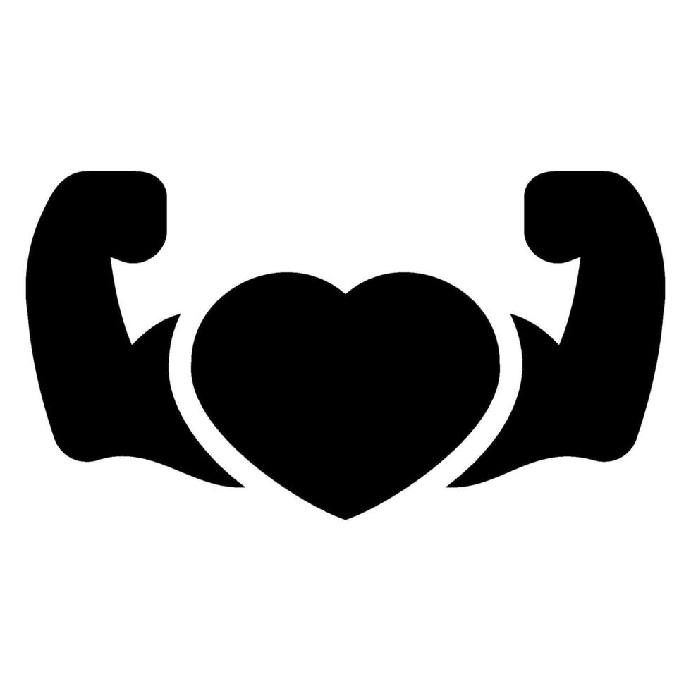 physical wellbeing glyph icon vector
