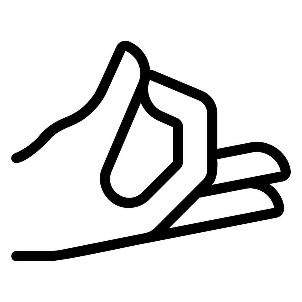 hand line icon vector