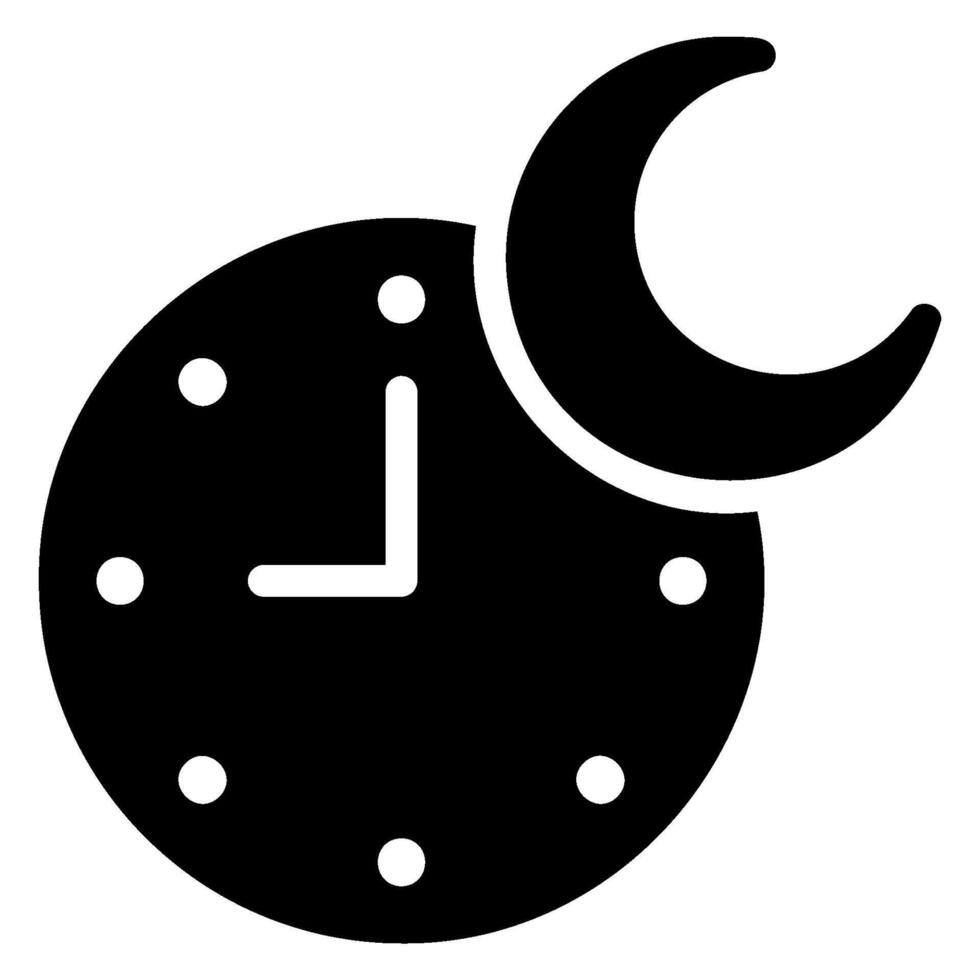 Noche glifo icono vector