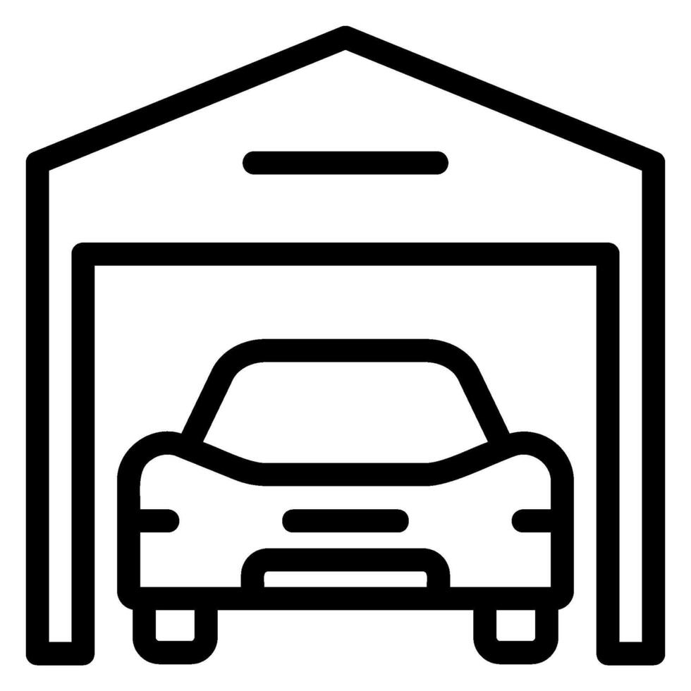 garage line icon vector