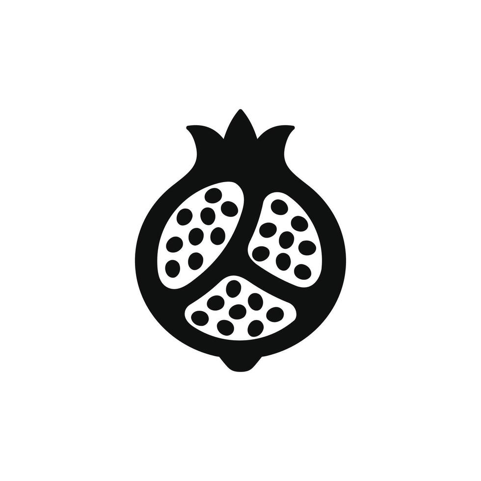 Pomegranate icon isolated on white background vector