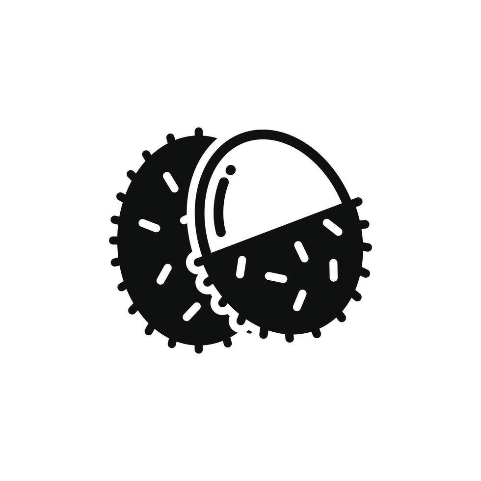 Rambutan icon isolated on white background vector