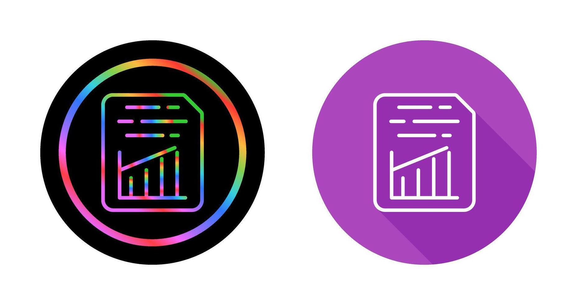 Document Insert Graph Vector Icon