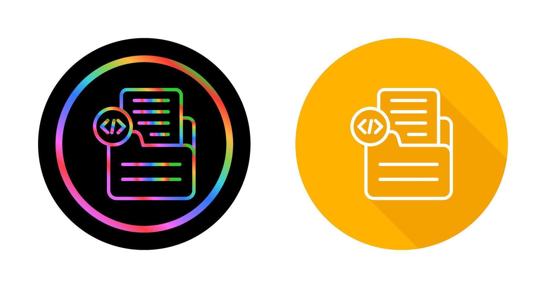 Document Insert Code Vector Icon