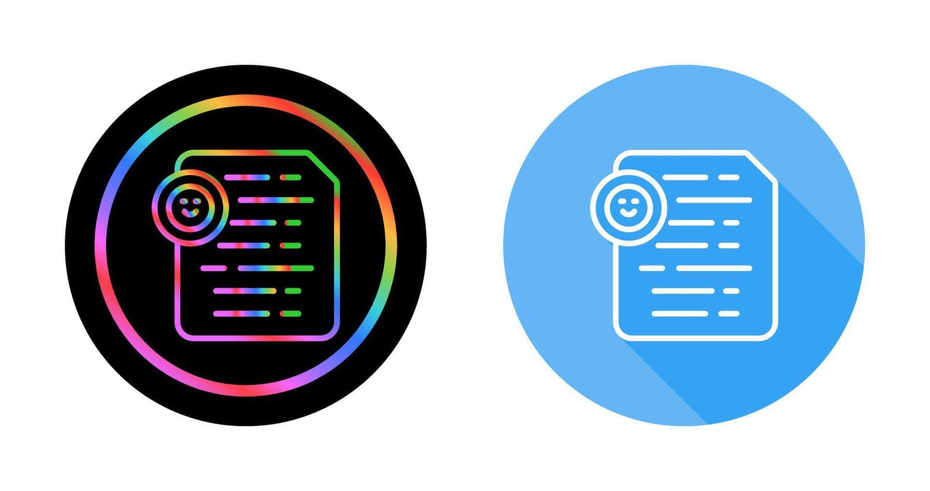 Document Insert Emoji Vector Icon