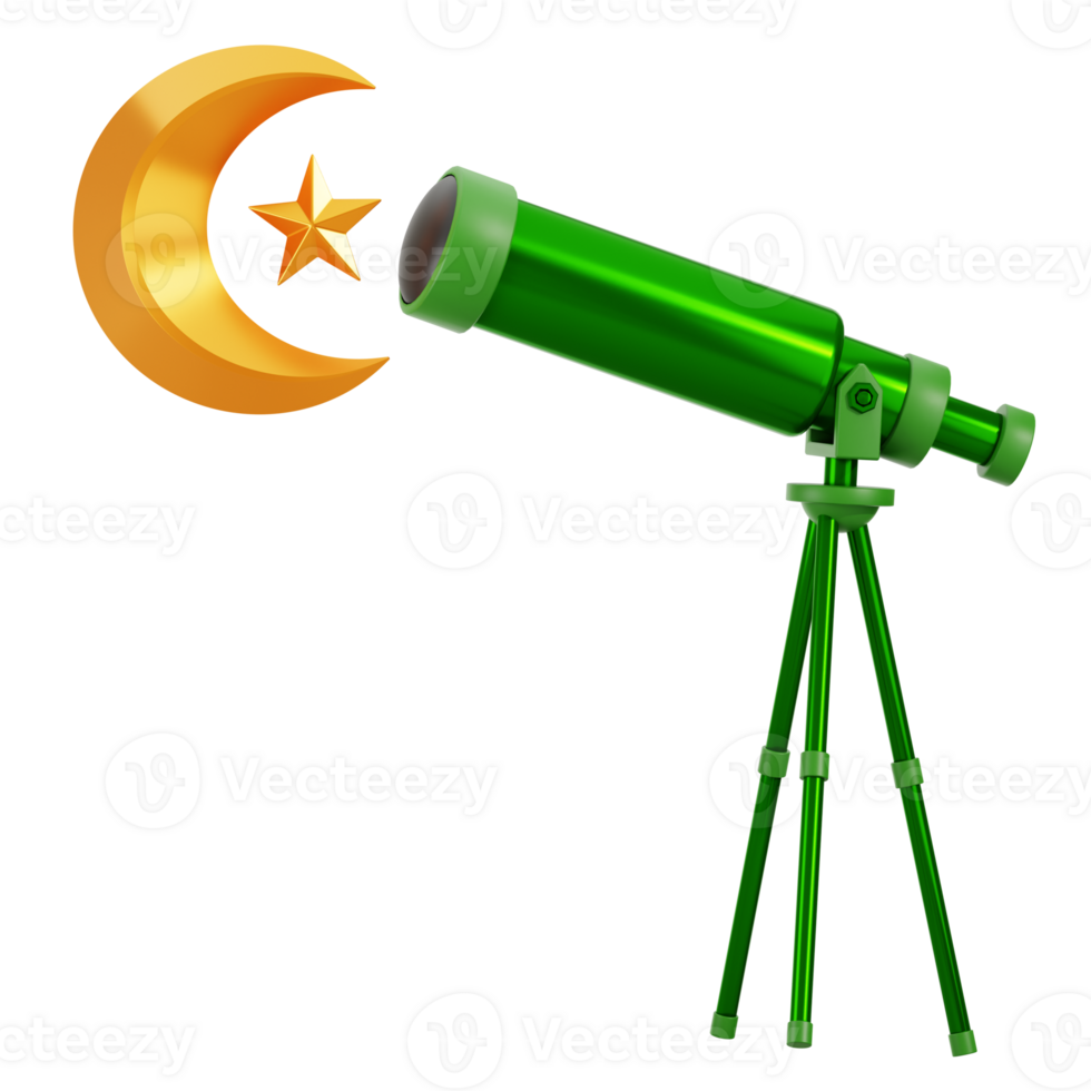 hilal telescopio 3d icona png