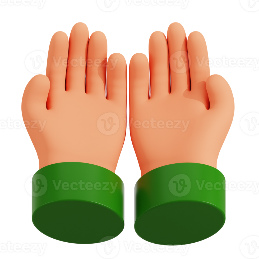 hand prayer 3d icon png